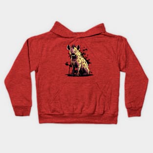 Scary African Spotted Hyena Kids Hoodie